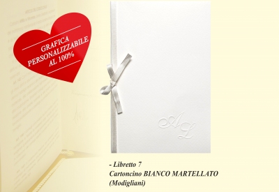 Libretto Messa 7 - Cartoncino Modigliani Bianco (Martellato)